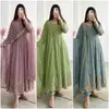 Ssc 722 Heavy Crunchy Silk Embroidery Work Gown With Pant Dupatta